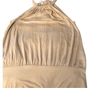 Ginger G size large sleeveless light tan gold with metallic threading